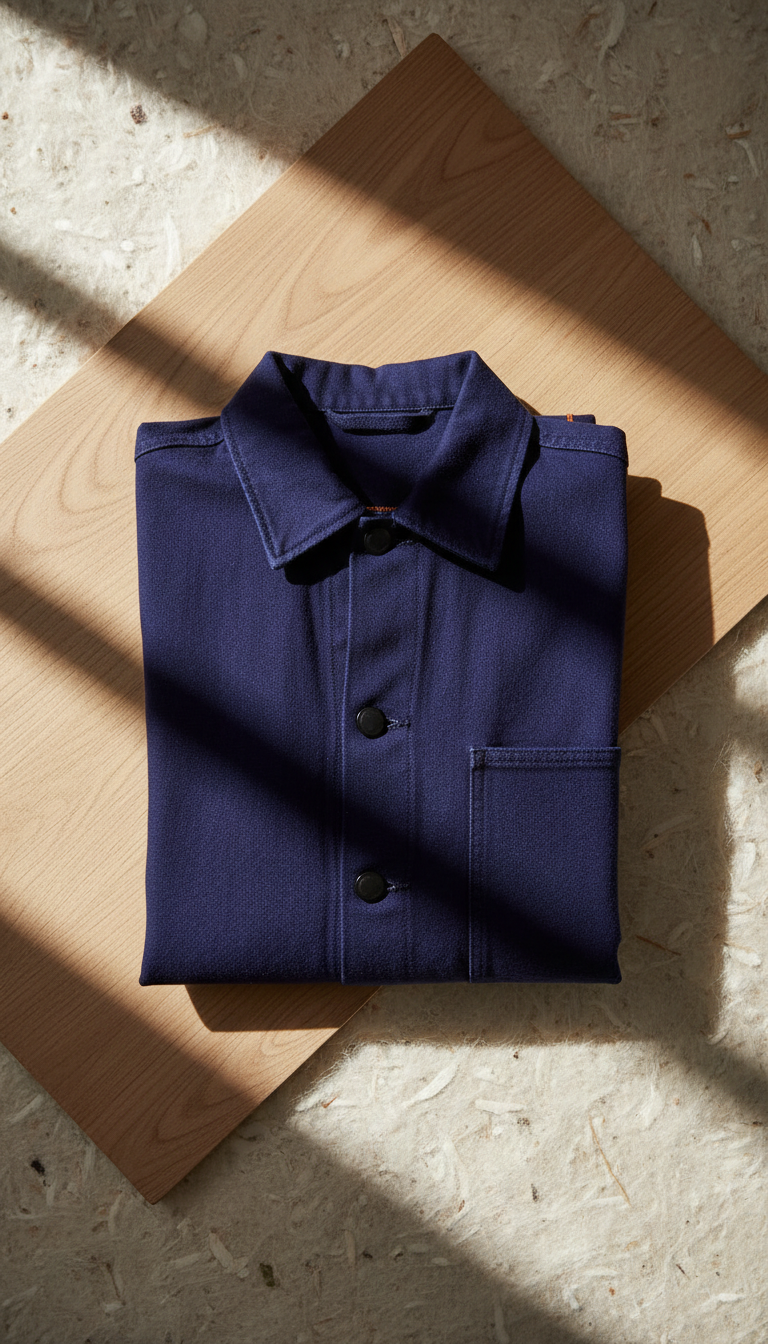 Indigo-Dyed Chore Jacket