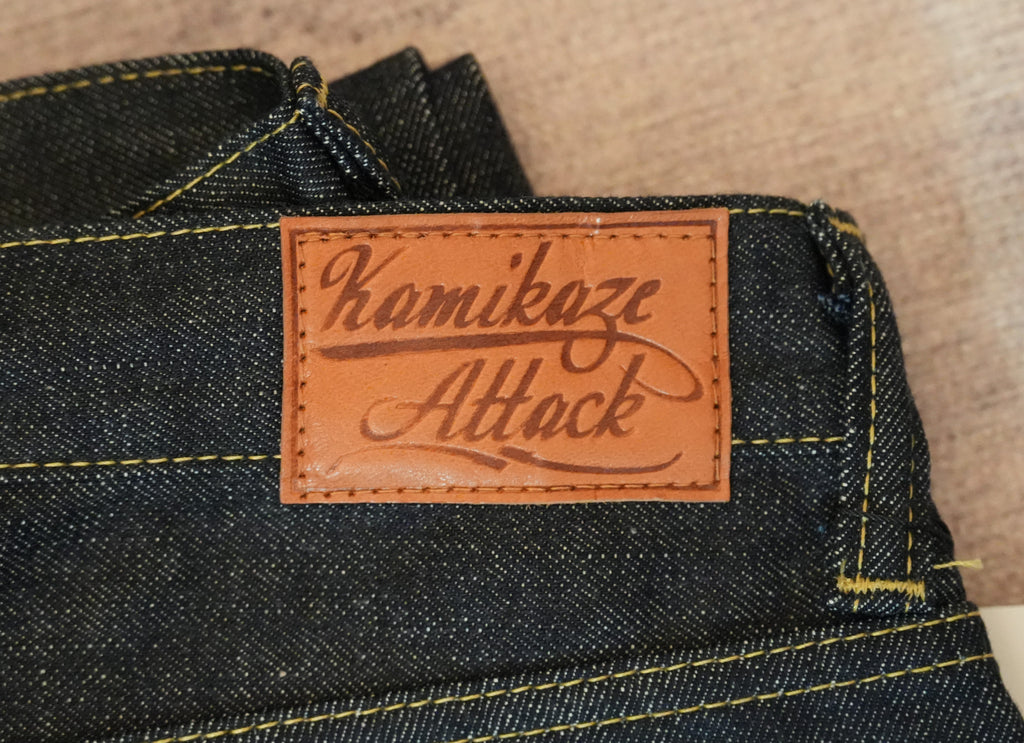 Kamikaze Attack “Mach Kamikaze” 14.21oz Zimbabwe Cotton Selvedge Jeans – Slim Straight, One-Wash
