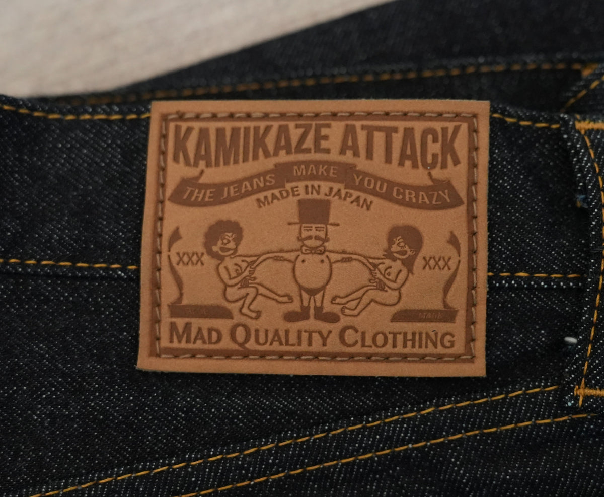 Kamikaze Attack “Home Run” 15.3oz Indigo Selvedge Jeans – Classic Straight, One-Wash