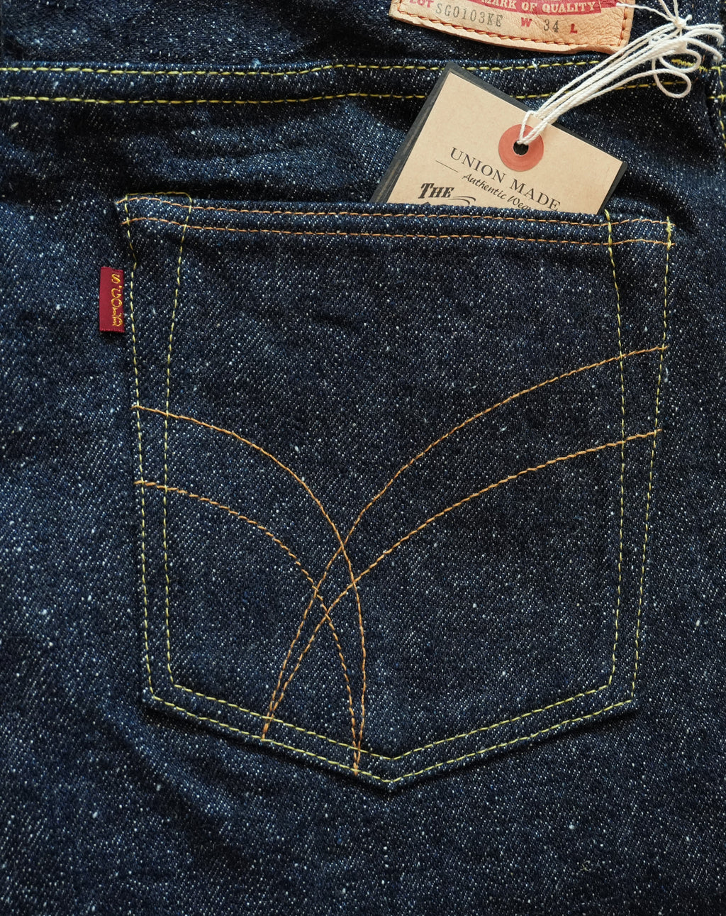 The Strike Gold “Keep Earth” 17oz Natural Indigo Selvedge Jeans – Classic Straight, One-Wash