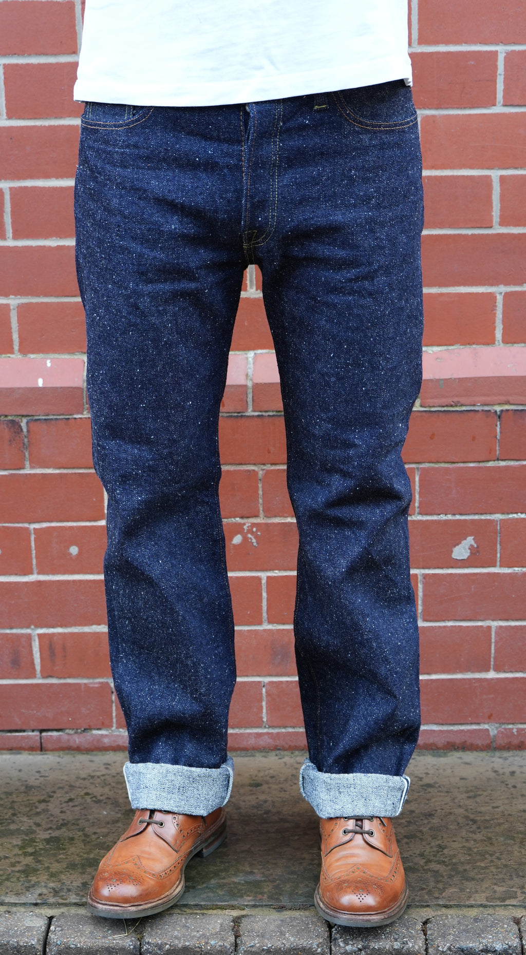 The Strike Gold “Keep Earth” 17oz Natural Indigo Selvedge Jeans – Classic Straight, One-Wash