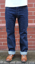The Strike Gold “Keep Earth” 17oz Natural Indigo Selvedge Jeans – Classic Straight, One-Wash