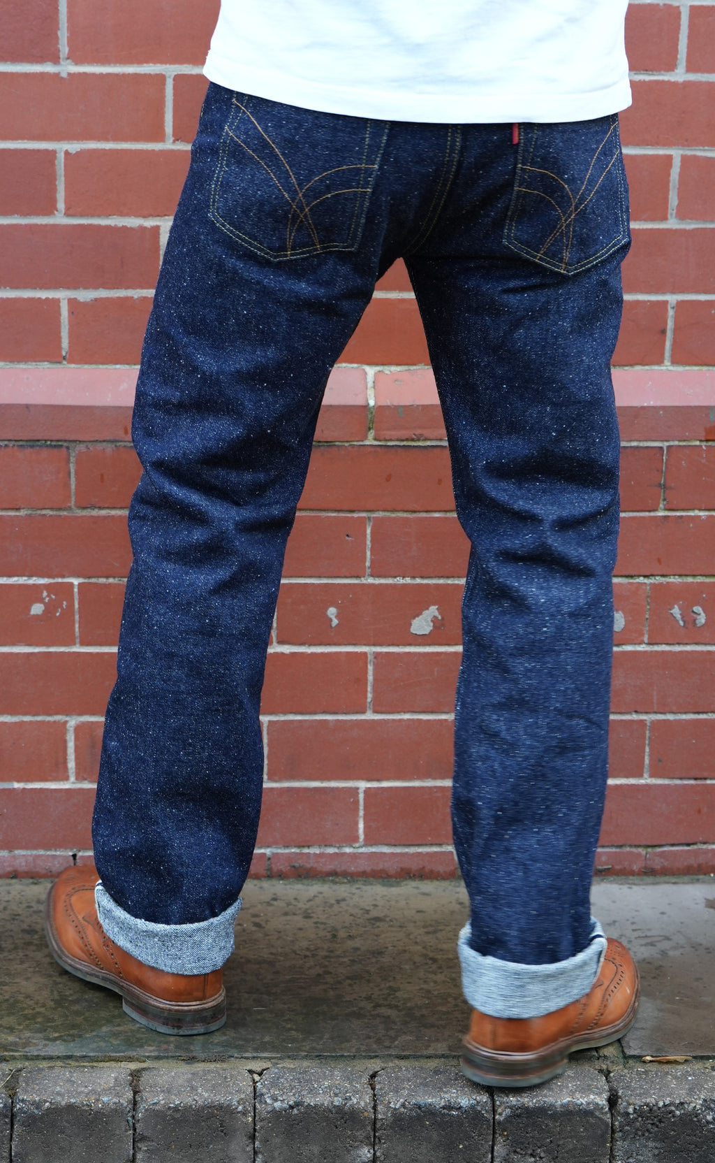The Strike Gold “Keep Earth” 17oz Natural Indigo Selvedge Jeans – Classic Straight, One-Wash